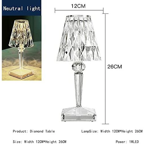 BRIDAY Lampe De Table,Lampe De Chevet, Cristal,Lampe De Bureau à Chargement USB,Lumières D'ambiance Décoratives,Convient Pour Bar, Chambre, Veilleuse De Chevet,Trois Couleurs Réglables 5 BRIDAY Lampe De Table,Lampe De Chevet, Cristal,Lampe De Bureau à Chargement USB,Lumières D'ambiance Décoratives,Convient Pour Bar, Chambre, Veilleuse De Chevet,Trois Couleurs Réglables – Image 5