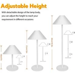 GREADEN Lampe De Table LED,Bureau De Contrôle Tactile 4000mAh 3000k Rechargeable IP54 Étanche USB , Lampe De Chevet Éclairage Pour Intérieur & Extérieur (Noir) - Noir 7 GREADEN Lampe De Table LED,Bureau De Contrôle Tactile 4000mAh 3000k Rechargeable IP54 Étanche USB , Lampe De Chevet Éclairage Pour Intérieur & Extérieur (Noir) - Noir -Lampe Soldes Boutique 49595238 3