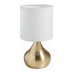 MILLUMINE 2 Lampes De Chevet Tactile IDA En Laiton Mat Et Abat-jour Blanc - Doré 7 MILLUMINE 2 Lampes De Chevet Tactile IDA En Laiton Mat Et Abat-jour Blanc - Doré -Lampe Soldes Boutique 49695912 3