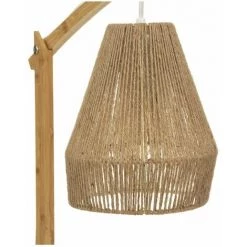 Atmosphera - Lampe à Poser En Bambou Et Chanvre H 55 Cm - Beige -Lampe Soldes Boutique 50881724 3