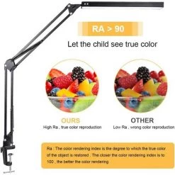 Lampe De Bureau LED 12W Lampe Bureau Table USB 3 Température De Couleur 10 Luminosité, Fonction Mémoire, Protection Des Yeux, Bras Métallique Et Rotatif Pour Lire, Travailler, étudier-betterlife 7 Lampe De Bureau LED 12W Lampe Bureau Table USB 3 Température De Couleur 10 Luminosité, Fonction Mémoire, Protection Des Yeux, Bras Métallique Et Rotatif Pour Lire, Travailler, étudier-betterlife -Lampe Soldes Boutique 51222443 3