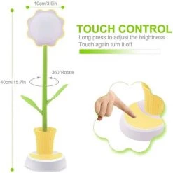 LITZEE Lampe De Chevet Enfant, Lampe De Bureau Rechargeable Créative LED Protection Des Yeux Lampe De Table à Capteur Tactile Lampe De Chevet à Intensité Variable Avec Porte-stylo (Jaune) 7 LITZEE Lampe De Chevet Enfant, Lampe De Bureau Rechargeable Créative LED Protection Des Yeux Lampe De Table à Capteur Tactile Lampe De Chevet à Intensité Variable Avec Porte-stylo (Jaune) -Lampe Soldes Boutique 51550365 3