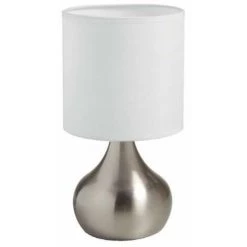 MILLUMINE 2 Lampes De Chevet Tactile IDA En Chrome Mat Et Abat-jour Blanc - Argent 7 MILLUMINE 2 Lampes De Chevet Tactile IDA En Chrome Mat Et Abat-jour Blanc - Argent -Lampe Soldes Boutique 51925110 3