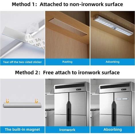 READCLY Lampe LED Detecteur De Mouvement Rechargeable, Lumière Sans Fil De Placard, Baladeuse De Secours, Veilleuse Enfant, Appoint, Blanc Froid 6000K 5 READCLY Lampe LED Detecteur De Mouvement Rechargeable, Lumière Sans Fil De Placard, Baladeuse De Secours, Veilleuse Enfant, Appoint, Blanc Froid 6000K – Image 5