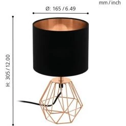 READCLY Lampe De Table, Acier, E14, Cuivre, Noir, 16,5 X 16,5 X 30,5 Cm 8 READCLY Lampe De Table, Acier, E14, Cuivre, Noir, 16,5 X 16,5 X 30,5 Cm -Lampe Soldes Boutique 52506942 4