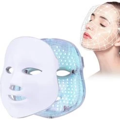 Masque Facial De Luminothérapie, Thérapie De Photon De 7 Couleurs LED Visage Anti-vieillissement Blanchissant Le Rajeunissement De Peau Bien-être Et Luminothérapie Macaron