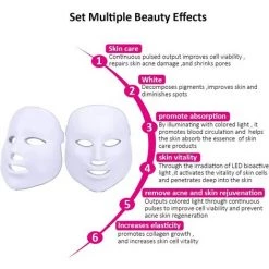 Masque Facial De Luminothérapie, Thérapie De Photon De 7 Couleurs LED Visage Anti-vieillissement Blanchissant Le Rajeunissement De Peau Bien-être Et Luminothérapie Macaron 7 Masque Facial De Luminothérapie, Thérapie De Photon De 7 Couleurs LED Visage Anti-vieillissement Blanchissant Le Rajeunissement De Peau Bien-être Et Luminothérapie Macaron -Lampe Soldes Boutique 52727614 3
