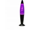 LICHT-ERLEBNISSE Lampe à Lave Timmy Au Design Rétro Noir Avec Liquide Pailleté Violet H:33 Cm E14 - Noir Mat, Paillettes Violettes