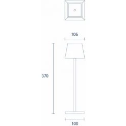 Lampe D'extérieur LED Lampe De Table Anthracite Tactile Variateur Batterie Lampe De Table Dimmable Lumière De Jardin, 2.2W 180lm 2200K 2700K, DxH 11 X 37 Cm, Sigor 450240140 -Lampe Soldes Boutique 52755334 5
