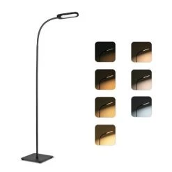 Teckin Lampe De Lecture FL32 Sur Pied à LED, 5 Températures De Couleur Et 4 Niveaux De Luminosité Avec Col De Cygne Réglable, Lampes Debout à Commande Tactile Et à Gradation Pour Le Salon, La Chambre à Coucher, L'étude Et La Couture.