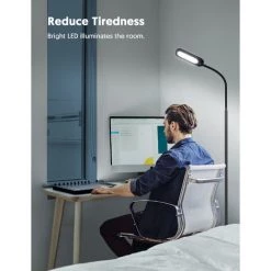 Teckin Lampe De Lecture FL32 Sur Pied à LED, 5 Températures De Couleur Et 4 Niveaux De Luminosité Avec Col De Cygne Réglable, Lampes Debout à Commande Tactile Et à Gradation Pour Le Salon, La Chambre à Coucher, L'étude Et La Couture. -Lampe Soldes Boutique 53503462 4