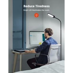 Teckin Lampe De Lecture FL32 Sur Pied à LED, 5 Températures De Couleur Et 4 Niveaux De Luminosité Avec Col De Cygne Réglable, Lampes Debout à Commande Tactile Et à Gradation Pour Le Salon, La Chambre à Coucher, L'étude Et La Couture. -Lampe Soldes Boutique 53503462 5