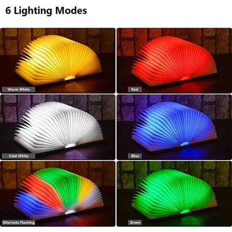 ALMI Lampe Livre Pliante USB Rechargeable Led Livre Lampe En Bois Magnétique, Lampe Décorative LED, 880 MAh,4-6heures,Light Book Pour Decoration Noël,Chambre, Maison,Noël(Mini Lampe Livre) 2 ALMI Lampe Livre Pliante USB Rechargeable Led Livre Lampe En Bois Magnétique, Lampe Décorative LED, 880 MAh,4-6heures,Light Book Pour Decoration Noël,Chambre, Maison,Noël(Mini Lampe Livre) – Image 2