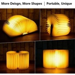 ALMI Lampe Livre Pliante USB Rechargeable Led Livre Lampe En Bois Magnétique, Lampe Décorative LED, 880 MAh,4-6heures,Light Book Pour Decoration Noël,Chambre, Maison,Noël(Mini Lampe Livre) 8 ALMI Lampe Livre Pliante USB Rechargeable Led Livre Lampe En Bois Magnétique, Lampe Décorative LED, 880 MAh,4-6heures,Light Book Pour Decoration Noël,Chambre, Maison,Noël(Mini Lampe Livre) -Lampe Soldes Boutique 53771322 4