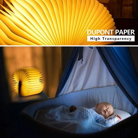 ALMI Lampe Livre Pliante USB Rechargeable Led Livre Lampe En Bois Magnétique, Lampe Décorative LED, 880 MAh,4-6heures,Light Book Pour Decoration Noël,Chambre, Maison,Noël(Mini Lampe Livre) 5 ALMI Lampe Livre Pliante USB Rechargeable Led Livre Lampe En Bois Magnétique, Lampe Décorative LED, 880 MAh,4-6heures,Light Book Pour Decoration Noël,Chambre, Maison,Noël(Mini Lampe Livre) – Image 5