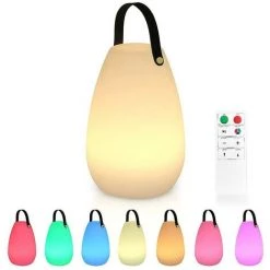 MONLY Grande Lampe D'extérieur à Piles Rechargeables Avec Télécommande - Lampe De Table étanche Sans Fil Rechargeable Et à Intensité Variable