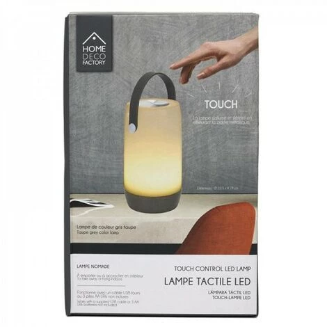 JARDIRICODECO Lampe Tactile Nomade Taupe 2 JARDIRICODECO Lampe Tactile Nomade Taupe – Image 2