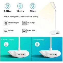 DECKON Lampe De Bureau Led, Lampe De Chevet Avec Câble USB, Contrôle Tactile, 3 Niveaux De Luminosité Réglables, Protection Des Yeux, 360 Flexible, Lampe De Bureau Pour Lecture, Travail, étude Sur 1 Avis Voir Les D 7 DECKON Lampe De Bureau Led, Lampe De Chevet Avec Câble USB, Contrôle Tactile, 3 Niveaux De Luminosité Réglables, Protection Des Yeux, 360 Flexible, Lampe De Bureau Pour Lecture, Travail, étude Sur 1 Avis Voir Les D -Lampe Soldes Boutique 54042970 3