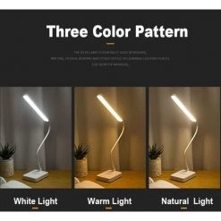 ABCRITAL Lampe Led Pliable, Rechargeable Par Usb, À Intensité Réglable, Commande Tactile, Idéal Pour Le Bureau, Les Livres Des Étudiants, La Chambre À Coucher, Luminaire Décoratif--Usb Plug -Lampe Soldes Boutique 54342481 5