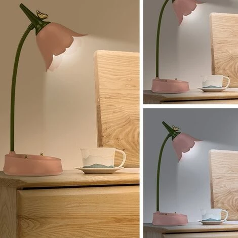 ABCRITAL Lampe De Bureau À Col De Cygne Flexible, Lampe De Bureau À Fleurs, Éclairage De Chambre À Coucher Pour Étudiants, Lampe Tactile De Lecture, Lumière De Protection Des Yeux--Pk 4 ABCRITAL Lampe De Bureau À Col De Cygne Flexible, Lampe De Bureau À Fleurs, Éclairage De Chambre À Coucher Pour Étudiants, Lampe Tactile De Lecture, Lumière De Protection Des Yeux--Pk – Image 4