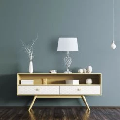 Relaxdays Lampe De Chevet Tactile, Grand Format, HxD : 61,5x36,5 Cm, E27, Luminaire Avec Abat-jour Tissu, Argenté/blanc -Lampe Soldes Boutique 54556769 4