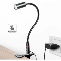 Lampe De Lecture Teckin DL01, Lampe à Pince, Lampe De Bureau à Pince, Lampe De Lecture De Nuit à 3 Luminosités, Contrôle Tactile Du Cou Flexible à 360 °, Soin Des Yeux Parfait Pour La Tête De Lit Ou L'ordinateur De Bureau -Lampe Soldes Boutique 54560044 4