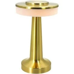 QERSTA Lampe De Table Sans Fil, Lampe De Bureau Rechargeable, Lampe De Table Gradable Avec Capteur Tactile, Luminosité à 3 Niveaux, Lampe De Chevet En Aluminium, Pour Table Basses/Restaurants/Chambre