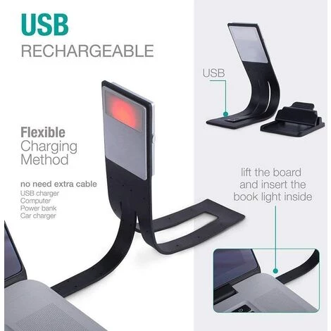 Lampe De Lecture Livre Avec Clip,Betterlife Lampe De Lecture LED, Lampe De Lecture Avec Pince, 4 Niveaux De Luminosité Réglables, USB Rechargeable Pour Enfants, Lecture De Nuit, Lit, Avion, Train 2 Lampe De Lecture Livre Avec Clip,Betterlife Lampe De Lecture LED, Lampe De Lecture Avec Pince, 4 Niveaux De Luminosité Réglables, USB Rechargeable Pour Enfants, Lecture De Nuit, Lit, Avion, Train – Image 2