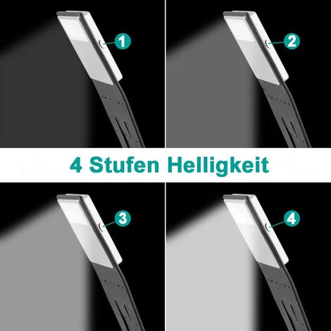Lampe De Lecture Livre Avec Clip,Betterlife Lampe De Lecture LED, Lampe De Lecture Avec Pince, 4 Niveaux De Luminosité Réglables, USB Rechargeable Pour Enfants, Lecture De Nuit, Lit, Avion, Train 3 Lampe De Lecture Livre Avec Clip,Betterlife Lampe De Lecture LED, Lampe De Lecture Avec Pince, 4 Niveaux De Luminosité Réglables, USB Rechargeable Pour Enfants, Lecture De Nuit, Lit, Avion, Train – Image 3