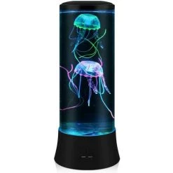 GOECO Lampe à Lave à LED Fantaisie Avec Méduses - 7 Couleurs - Lampe D'ambiance Style Aquarium