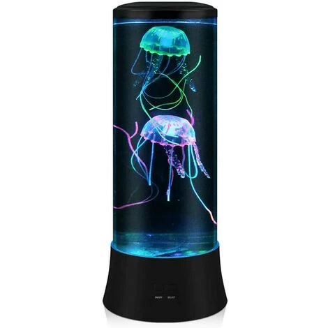 GOECO Lampe à Lave à LED Fantaisie Avec Méduses - 7 Couleurs - Lampe D'ambiance Style Aquarium 1 GOECO Lampe à Lave à LED Fantaisie Avec Méduses - 7 Couleurs - Lampe D'ambiance Style Aquarium