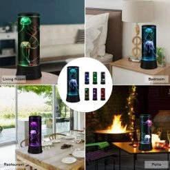 GOECO Lampe à Lave à LED Fantaisie Avec Méduses - 7 Couleurs - Lampe D'ambiance Style Aquarium 8 GOECO Lampe à Lave à LED Fantaisie Avec Méduses - 7 Couleurs - Lampe D'ambiance Style Aquarium -Lampe Soldes Boutique 55257805 4