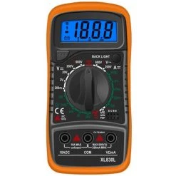 CATHERINE Multimètre Numérique LCD, Haute Qualité Voltmètre Ampèremètre Ohmmètre, Portable Digital Testeur Electrique Mesure Tension Courant Continuité Résistance AC DC Circuit Diodes Transistors