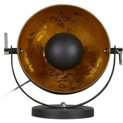 VENTE-UNIQUE.COM Lampe à Poser Cinéma Industrielle MOVIE - H. 37 Cm - Bicolore Intérieur Doré Extérieur Noir De La Marque INSIDE ART - Noir -Lampe Soldes Boutique 55882593 4