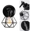 STOEX Applique Murale Intérieur Industrielle Réglable, Vintage Abat-jour Cage Dimmable E27 Luminaire Murale En Métal Pour Salon, Salle à Manger, Couloir, Noir (sans Ampoule)