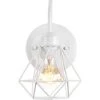 STOEX Applique Murale Intérieur Vintage Industrielle Lampe Murale E27 Luminaire Abat-jour En Métal Avec Support En Bois Pour Salon Couloir Bar (Blanc)