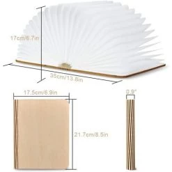 ROSIER Grande Livre Lampe LED Pliante 2500mAh Batterie Rechargeable USB Lampe De Chevet Veilleuse Lumieres Decoratives Lampes D'ambiance Dimension: 22*17*4cm,VEBTles 8 ROSIER Grande Livre Lampe LED Pliante 2500mAh Batterie Rechargeable USB Lampe De Chevet Veilleuse Lumieres Decoratives Lampes D'ambiance Dimension: 22*17*4cm,VEBTles -Lampe Soldes Boutique 56116042 4