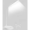 ROSIER Lampe De Bureau à LED, Lampe De Lecture Led Pour Livre Avec Câble USB, 20 LED, 3 Niveaux De Luminosité, Flexible 360, 1200mAh, Touch Control, Protection Des Yeux, Pour Apprendre, Lire,VEBTles