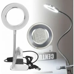 MONLY Bureau Table Top 8x Loupe Beauté Ongles Salon Tatouage Loupe Lampe Lumière