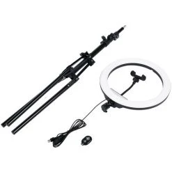 OULIGAY LED Lumière Anneau 12.5 Pouces Réglable Vidéo Eclairage Kit Avec Pied Réglable En Hauteur De 1,6 M / Trois Modes D'éclairage LED -Lampe Soldes Boutique 56320479 5