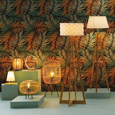 Lampe De Chevet Bambou Naturel 26cm Blanc - Blanc - SILUMEN 2 Lampe De Chevet Bambou Naturel 26cm Blanc - Blanc - SILUMEN – Image 2