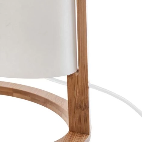 Lampe De Chevet Bambou Naturel 26cm Blanc - Blanc - SILUMEN 3 Lampe De Chevet Bambou Naturel 26cm Blanc - Blanc - SILUMEN – Image 3