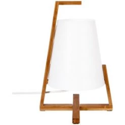 FALSE Lampe à Poser En Bambou Papier Et Polypropylène 32cm - SILUMEN