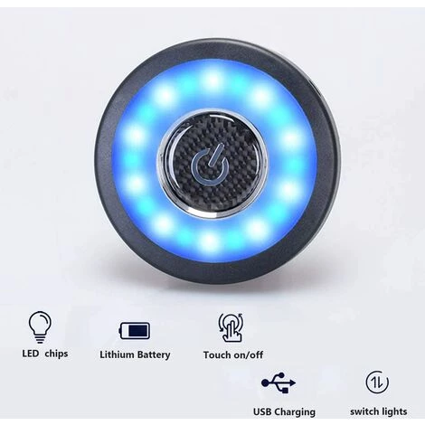 FLYME Lampe LED Universelle Rechargeable Par USB Pour L'intérieur De La Voiture, Le Coffre, La Zone De Chargement, L'aimant Mural Pour Véhicule, Camping-car, Chambre à Coucher (blanc Chaud/bleu/lumière Chaude) 4 FLYME Lampe LED Universelle Rechargeable Par USB Pour L'intérieur De La Voiture, Le Coffre, La Zone De Chargement, L'aimant Mural Pour Véhicule, Camping-car, Chambre à Coucher (blanc Chaud/bleu/lumière Chaude) – Image 4