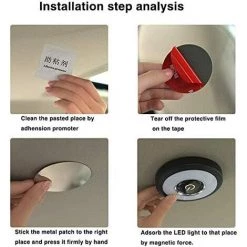 FLYME Lampe LED Universelle Rechargeable Par USB Pour L'intérieur De La Voiture, Le Coffre, La Zone De Chargement, L'aimant Mural Pour Véhicule, Camping-car, Chambre à Coucher (blanc Chaud/bleu/lumière Chaude) 9 FLYME Lampe LED Universelle Rechargeable Par USB Pour L'intérieur De La Voiture, Le Coffre, La Zone De Chargement, L'aimant Mural Pour Véhicule, Camping-car, Chambre à Coucher (blanc Chaud/bleu/lumière Chaude) -Lampe Soldes Boutique 56628322 5