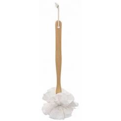 FIVE SIMPLY SMART Brosse à Dos & Fleur De Douche "Textile" 40cm Naturel