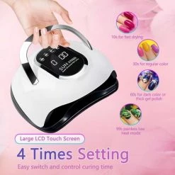 QERSTA Lampe à Ongles Intelligente X11, 220W Séchage Rapide LED Sèche-Ongles à Induction UV Détachable Machine De Photothérapie Nail Art -Lampe Soldes Boutique 57093998 3