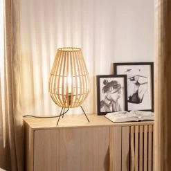 LEDKIA Lampe à Poser Bambou Atamach ILUZZIA Natural Nuevo - Natural Nuevo -Lampe Soldes Boutique 57599661 3