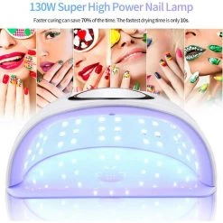 ROSIER Lampe UV LED Ongles Gel, 130W Professionnel Sèche Ongles Automatique, Séchage Rapide, 42 LED Lampe, Grand LCD Ecran, 4 Minuteries 10s/30s/60s/120s Pour Vernis Semi Permanent, Gel Et Vernis——VEBTles -Lampe Soldes Boutique 57795162 4