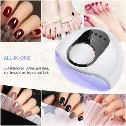 ROSIER Lampe UV LED Ongles Gel, 130W Professionnel Sèche Ongles Automatique, Séchage Rapide, 42 LED Lampe, Grand LCD Ecran, 4 Minuteries 10s/30s/60s/120s Pour Vernis Semi Permanent, Gel Et Vernis——VEBTles -Lampe Soldes Boutique 57795162 5